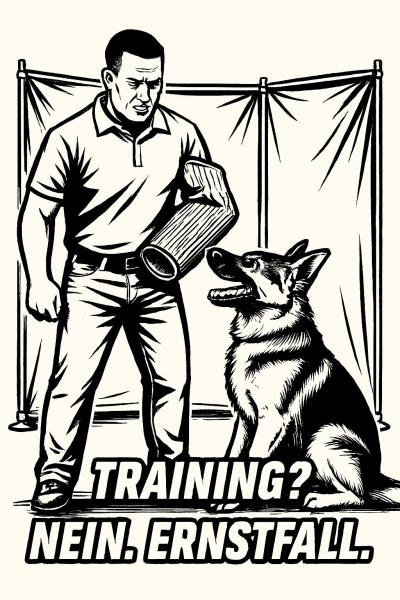 Hoodie „Training? Nein. Ernstfall.“